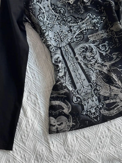 Women Top Y2k Tops 90s Vintage Clothes T Shirt for Women Kawaii Gothic Aesthetic Clothing Graphic Tees Y2k Kitty Emo Kpop Goth