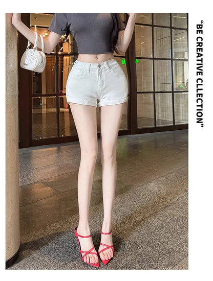 American Sle Hot Girl Low Waist Hip Enhancing Denim orts Women Summer New Slimming Small Size Versatile Hot Pants