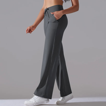Yoga Straight Leg Sweatpant Straight Leg Women's Loose Tracksuit Pants Wide Leg Outdoor Gym Runing Casual Tracksuit Pants