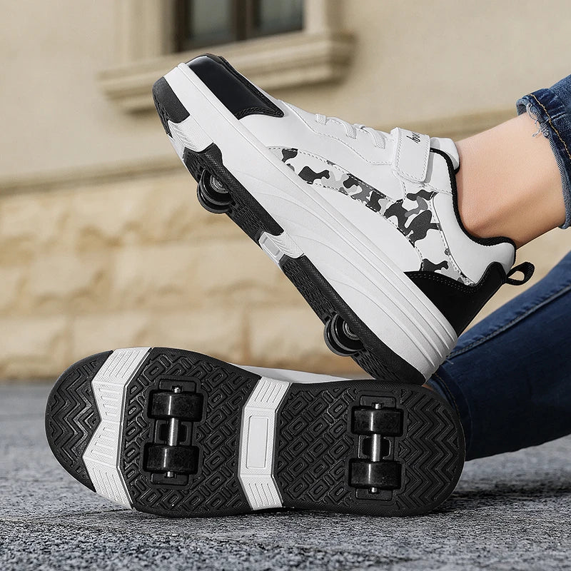 Children Roller Skates New Comfortable Four-Wheel Shoes Dual Purpose Unisex Fashion Sports Rollerblade Shoes for Kids