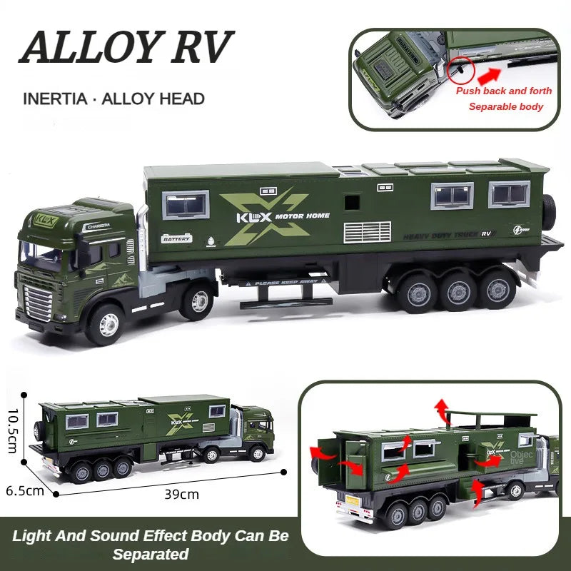 2025 Hot 39cm Car Model Toys for Children Kids Games Boys Motor Home Christmas Train Alloy Cars At Scale Girl Gifts with Light