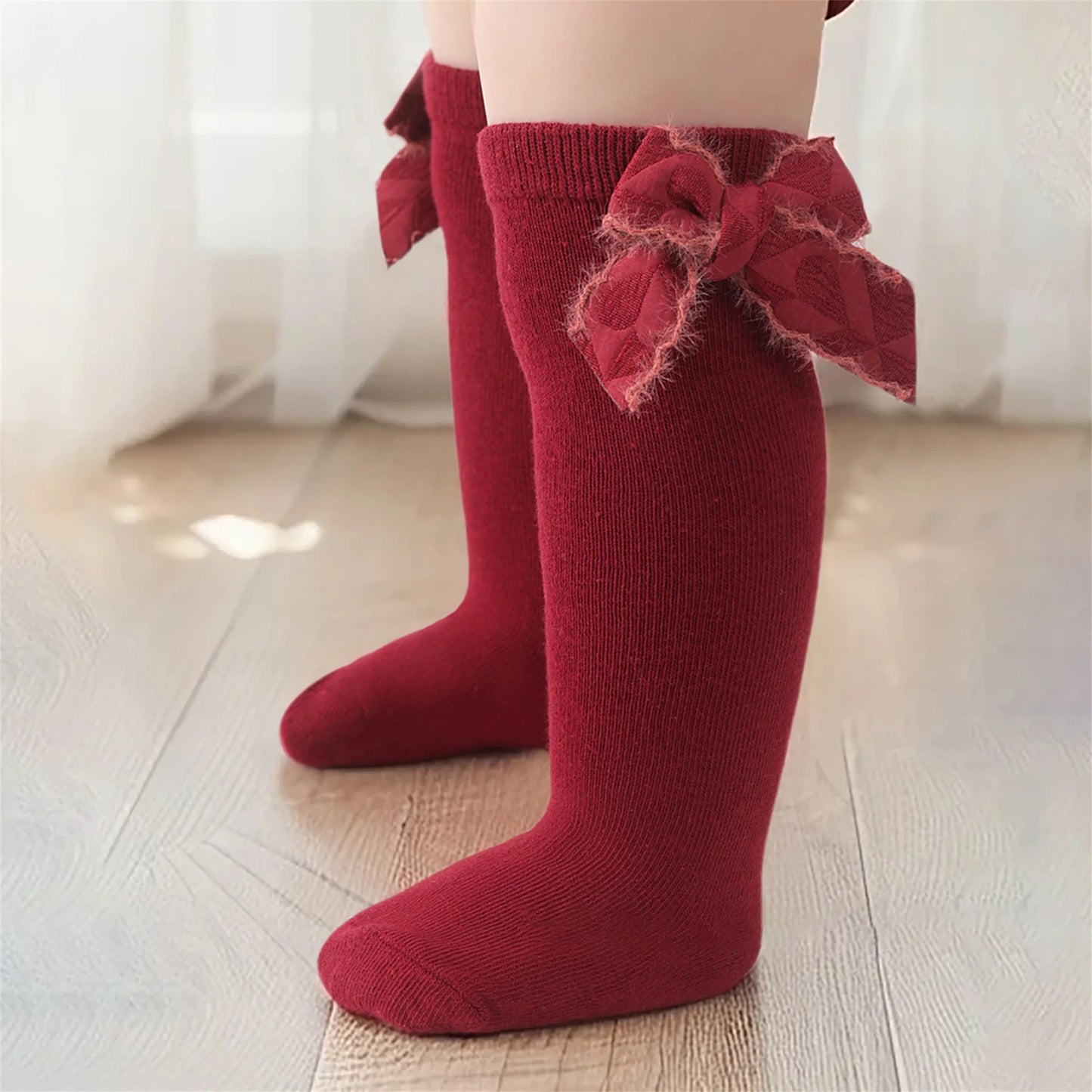 Adorable Baby Boy Striped Socks with Animal Print Detail Warm Knit Socks for Autumn Winter Fashion Accessory