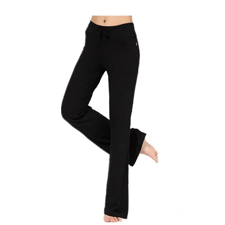 2024 Flare Leggings Yoga Pants Women High Waist Wide Leg Pants Women Gym Fitness Sports Black Flared Pant Latin Dance Trousers