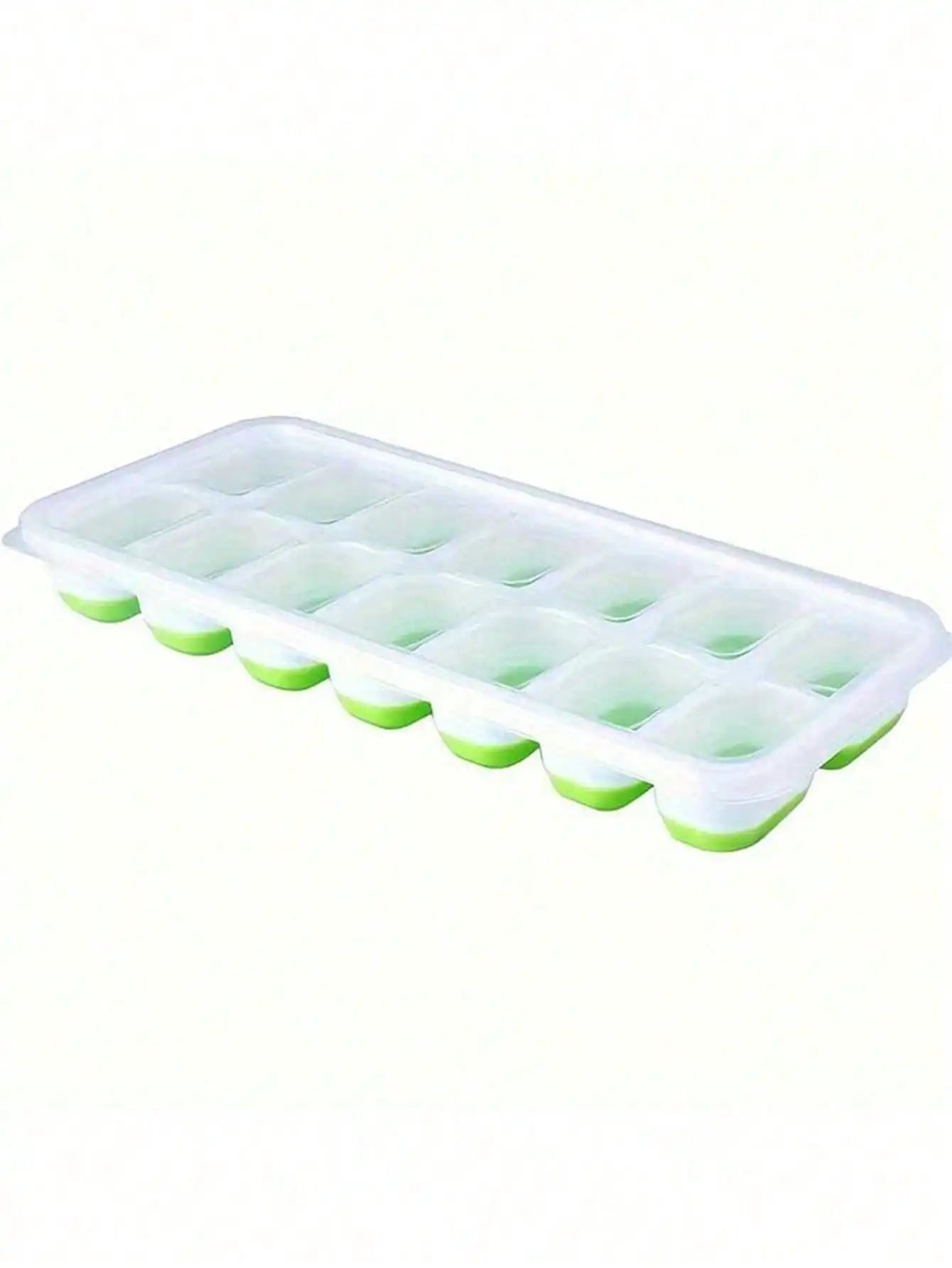 Silicone Ice Cube Trays with Lids – 14-Cavity Stackable (Assorted Colors)