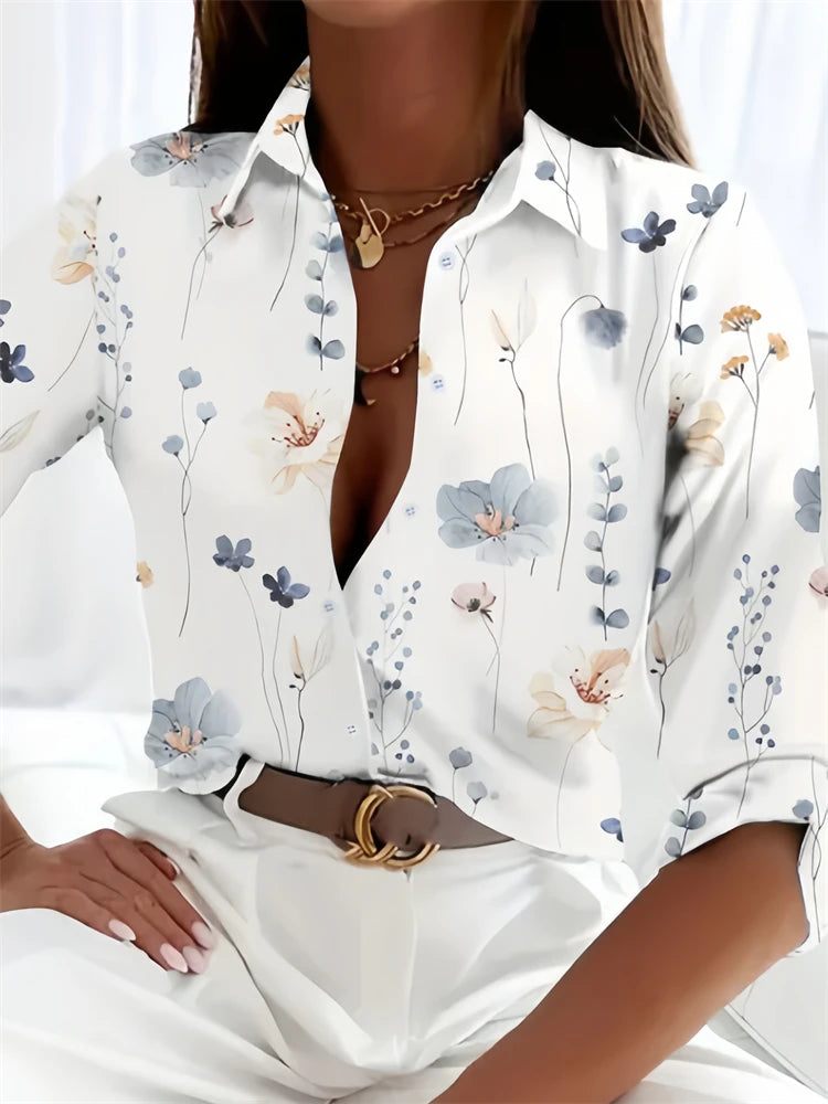 Hot Ladies Shirt 3D Print Long Sleeve Loose Shirts Hawaiian Shirts Fashion and Casual Character Size Comfortable Fabric