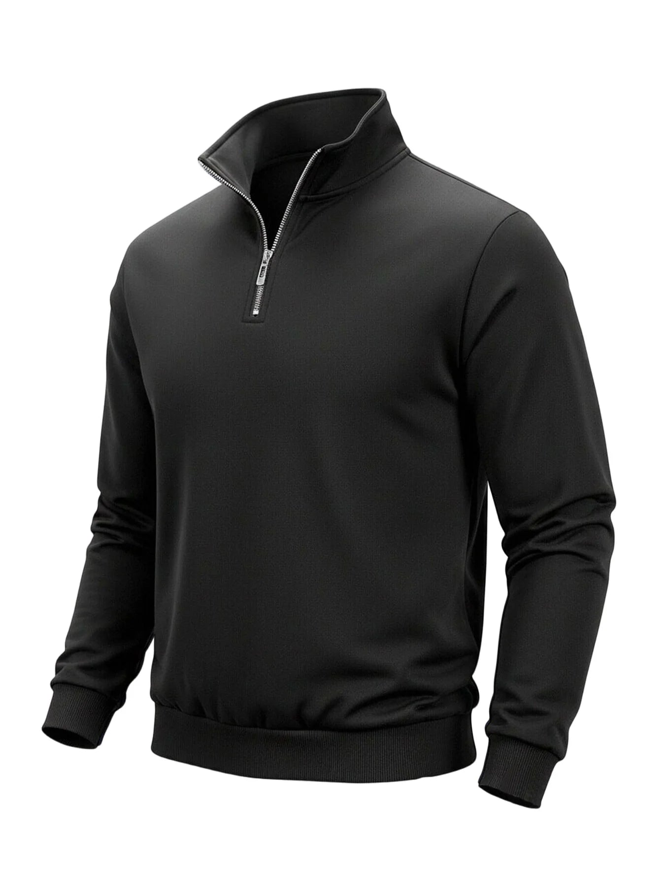 Spring Autumn Men's Half Zipper Sweatshirts Solid Color Turtleneck Pullover Sweaters Men Outdoor Long Sleeve Top Streetwear