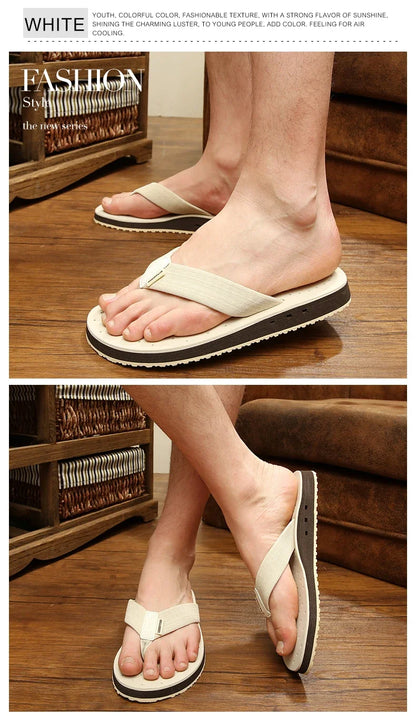 High quality Big Size Hot Sale Flip Flops Men Summer Beach Slippers Men Fashion Brand Breathable Casual Men Slippers Black Blue