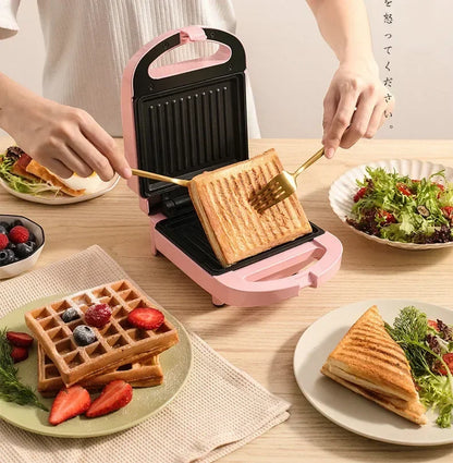 Multifunctional Waffle and Sandwich Maker - Double-Sided Breakfast Toaster