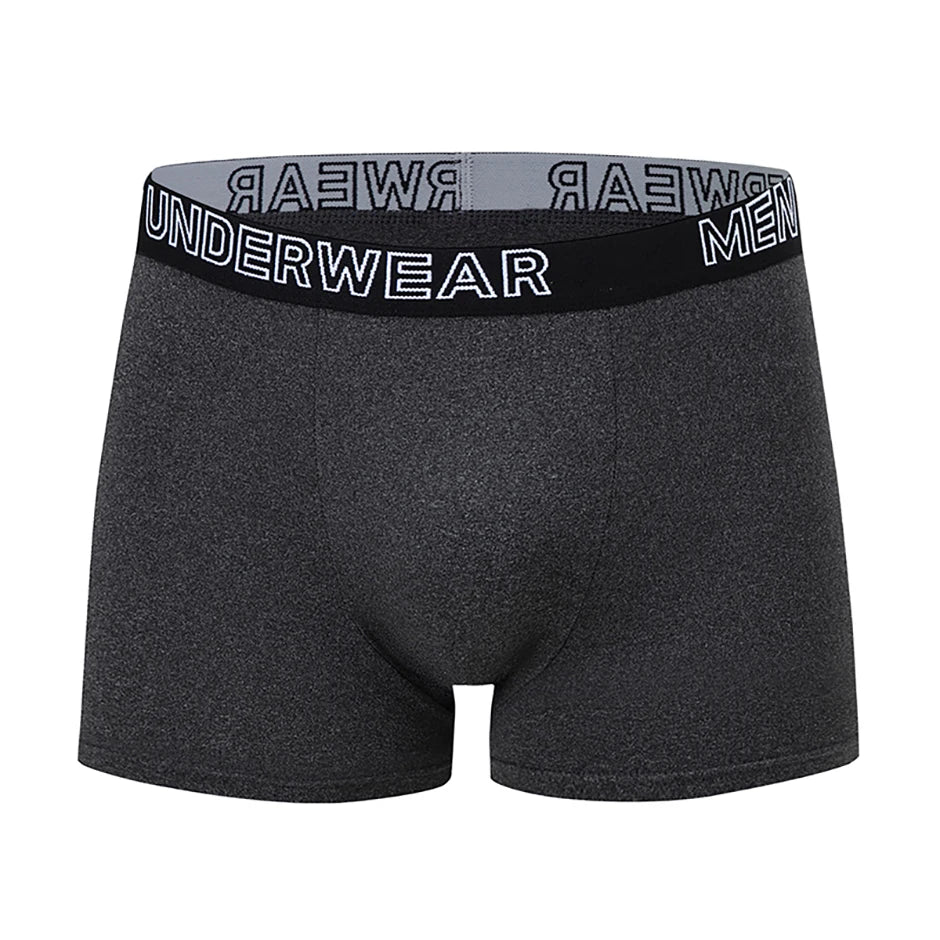 4/10 Piece Men's And Teenagers' Four Season Black Basic Versatile Elastic Waisted Underwear Boxer Shorts Plus Size Sport Shorts
