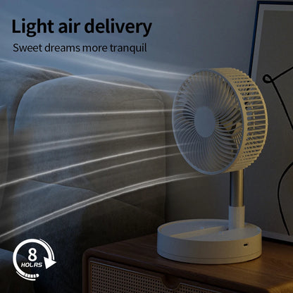 KASYDoFF Portable Oscillating Desk Fan, 8-Inch＆ 5400mAh USB Battery Operated Fan with 4 Speed Strong Airflow Foldable Personal