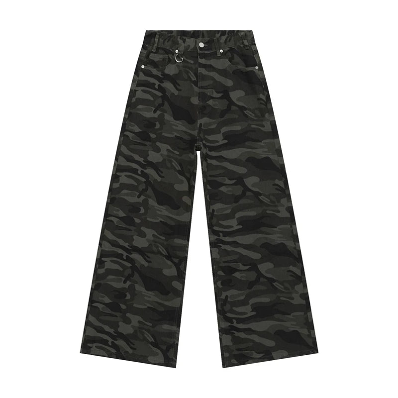Mens Loose Wide Leg Denim Jeans - Casual Summer Trousers