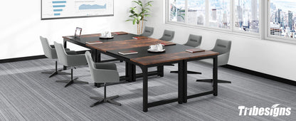 Large Office Desk | Modern Computer Desk - Spacious Writing Workstation for Home Office