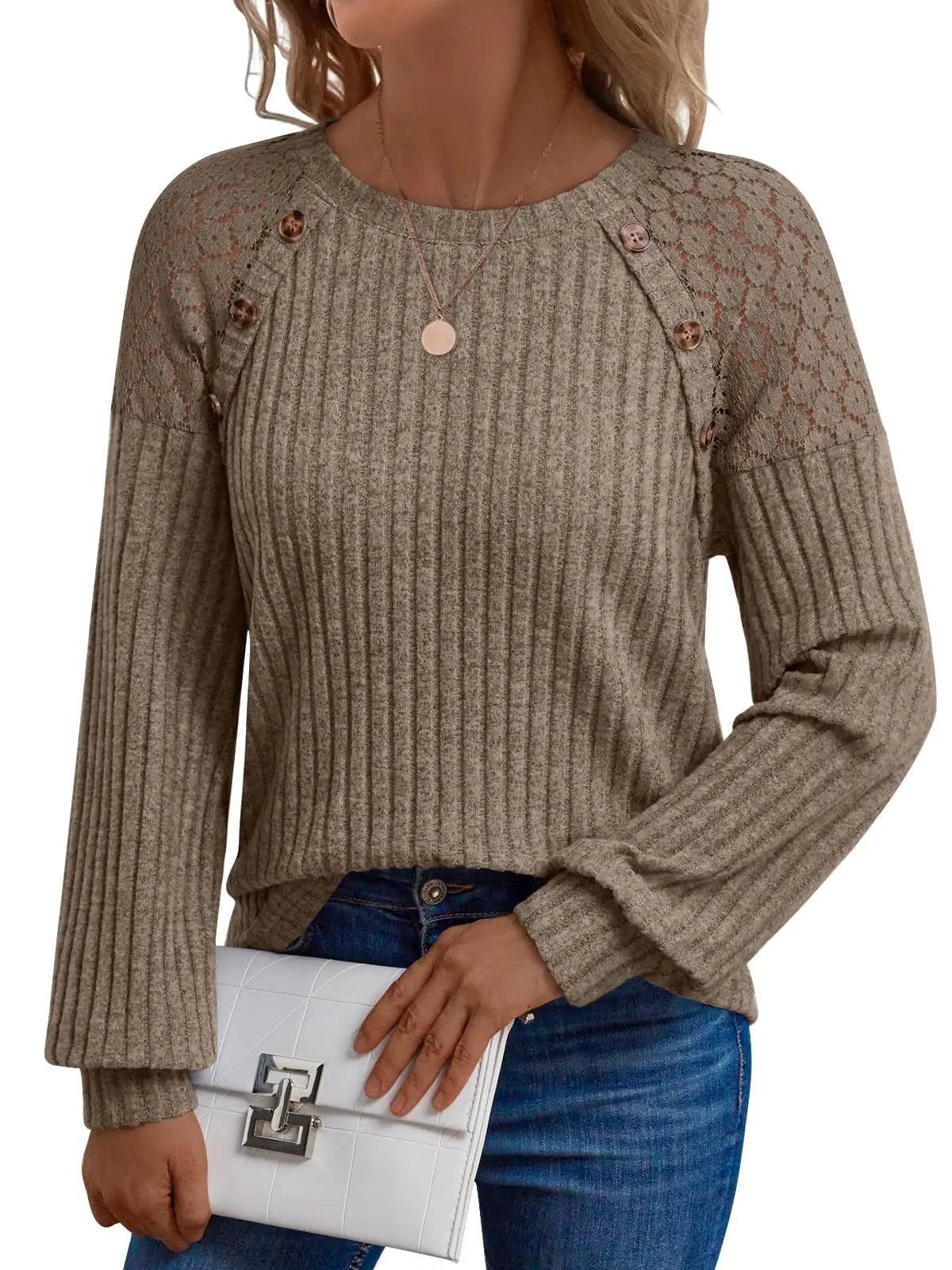 2025 New Autumn Women's Blouses Elegant Fashion Lace Hollow Out Patchwork Button Shirts Loose Casual Long Sleeve Pullover Tops