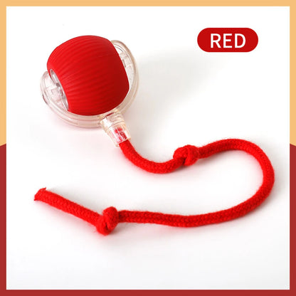 Automatic Rolling Cat Ball – USB Rechargeable Smart Pet Toy with Tail Lamp