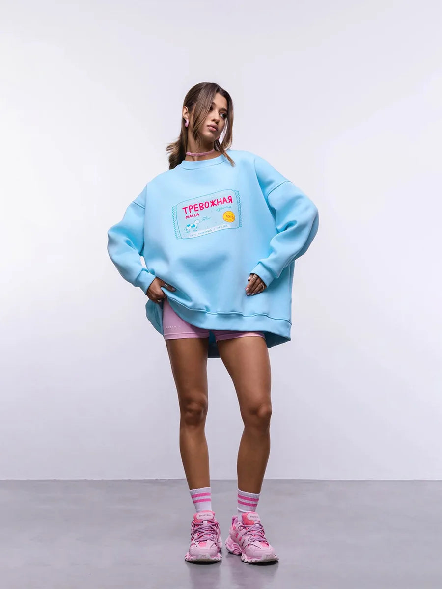 Sumuyoo Printing Warm Sweatshirt Loose Round Neck Oversized Chic Women's HoodiesTrendy Casual Autumn Winter Office Lady Pullover