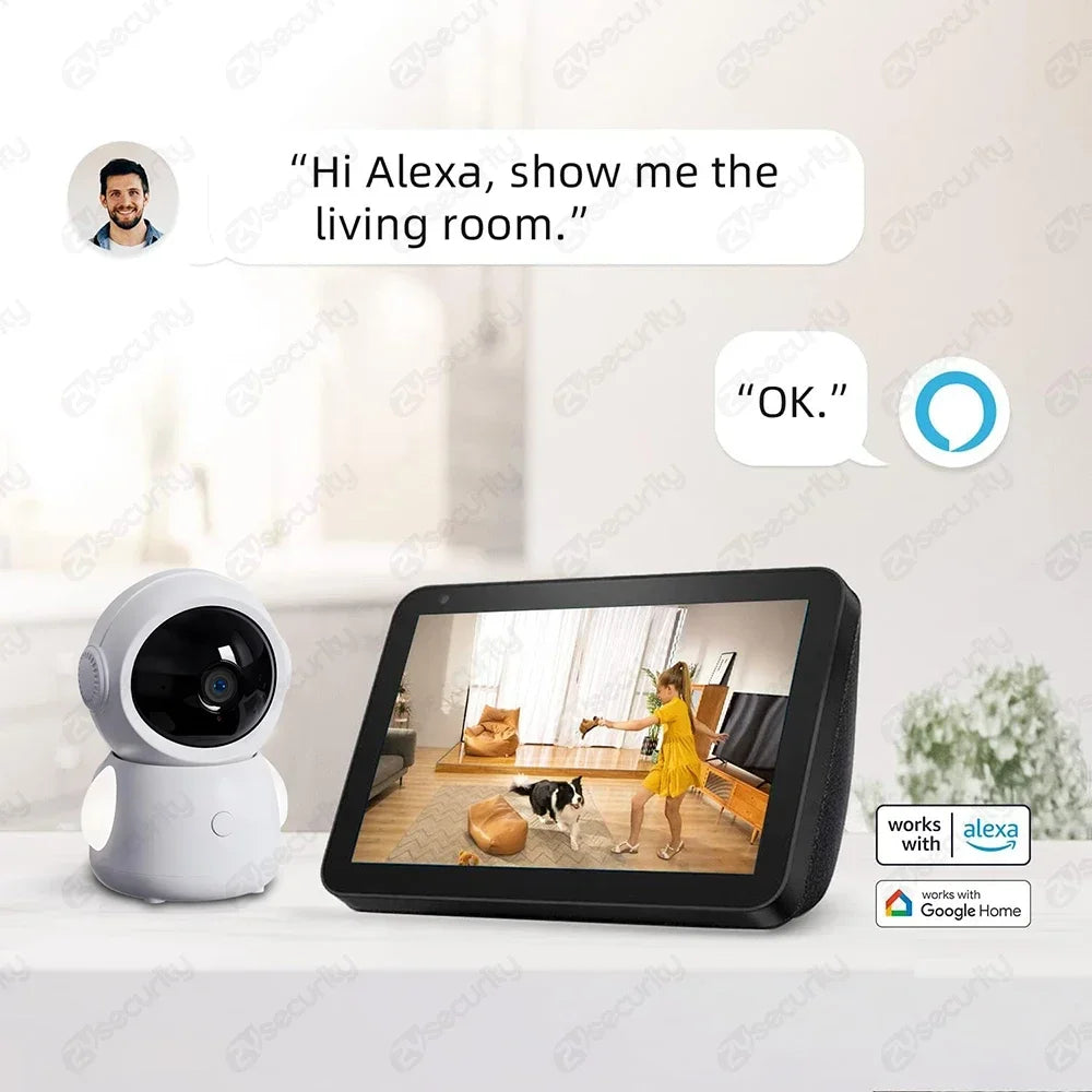 WiFi Baby Monitor - 2K 3MP Dual Camera Split Screen with PTZ & Auto Night Vision