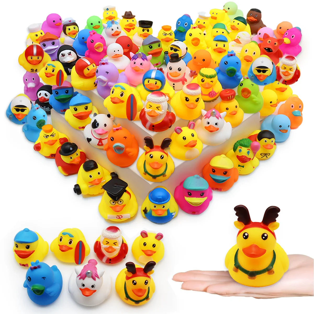 Fun Rubber Duck Swimming Pool Bathroom Toy, Floating Toy, Suitable for Swimming Pools and Beaches, Suitable for Birthday Gifts