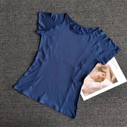 Outdoor Sports Shirt Sportswear Yoga Wear Women's Sports T-Shirt Fitness Clothes Running Yoga Top Female Workout Tops T-shirt