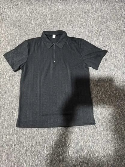 Knitted Polo Shirt – Men's Retro Summer Lapel Tee | Breathable Lightweight Top