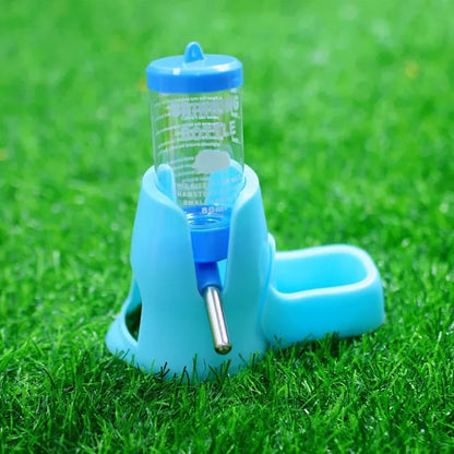 Hamster Water Feeder Small Animal Automatic Dispenser Drinking Water Bottle Bowls Dish with Food Container for Guinea Pig Rat