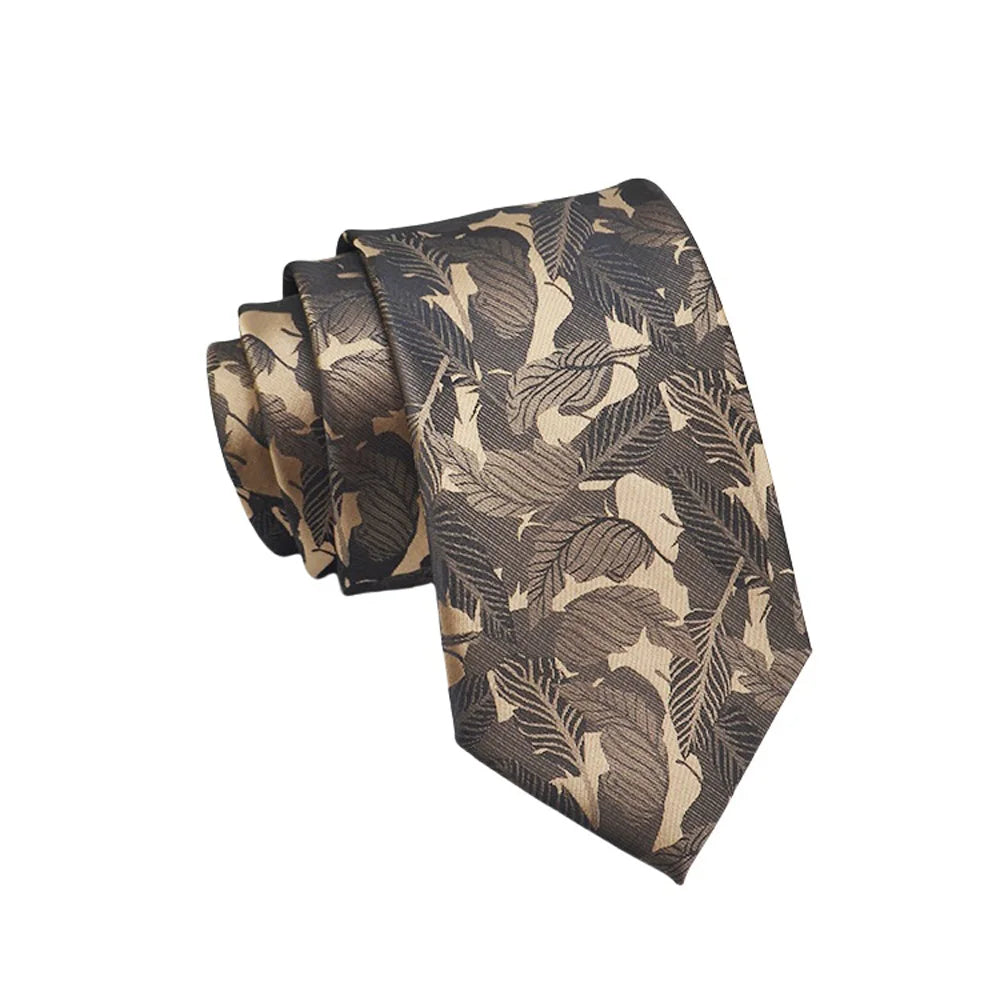 Mens Jacquard Tie - Floral Dot Necktie for Weddings  Daily Wear