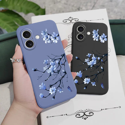 Blooming Orchid Phone Case For iPhone 17 17 Air 16 16e 15 14 13 12 11 Plus Pro Max Mini Silicone Cover
