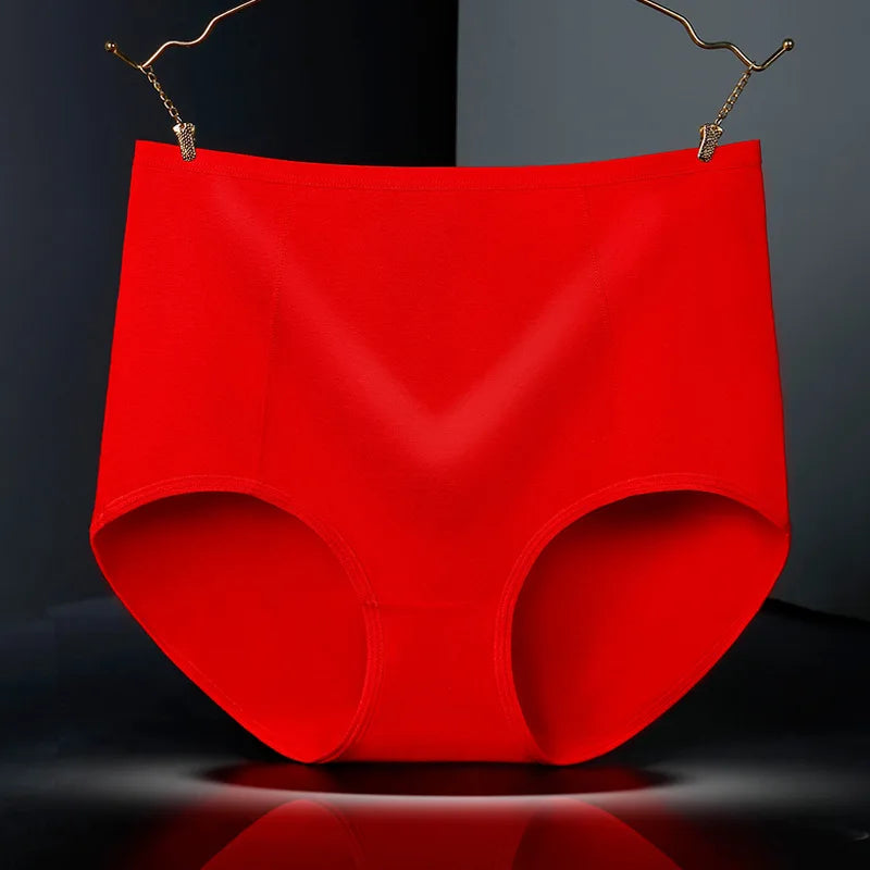 3pcs Pure Cotton Brief Female Solid Panties Girls High Waist Comfort Underpants Lady Plus Size Underwear Women Ventilate Pantys