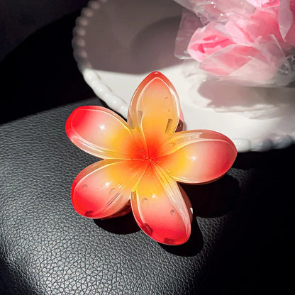 2025 New Vacation Egg Flower Hair Clips Hawaii Beach Claws Bohemian Hairpin for Girls Women Hair Claws