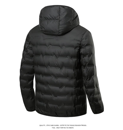JNLN Men's Winter Down Jacket Duck Down Lightweight Padded Jackets Hiking Camping Climbing Trekking Graphene Lining Warm Coat