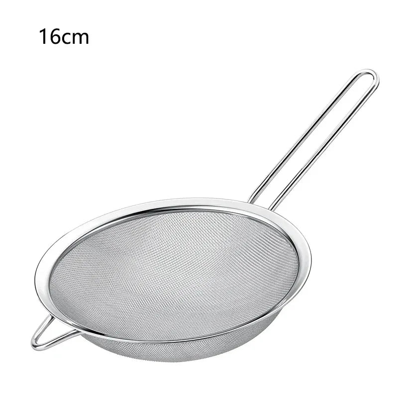 Stainless Steel Sieve - Fine Mesh Strainer & Durable Wire Mesh Filter for Kitchen