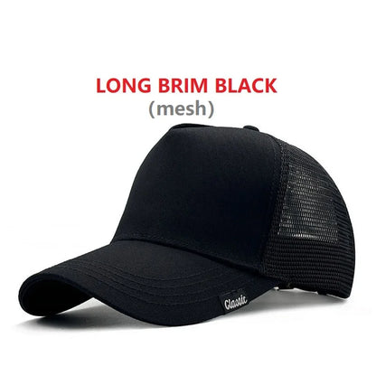 Big Head Man Large Size Mesh Baseball Hats Outdoors Plus Size Sport Caps Dad Oversize Trucker Cap 56-61cm 62-66cm