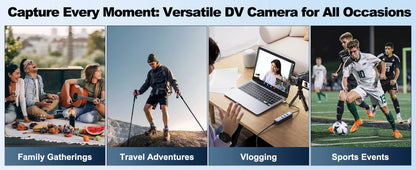 4K Camcorder - 48MP Vlogging Camera with 16X Digital Zoom & WiFi Control