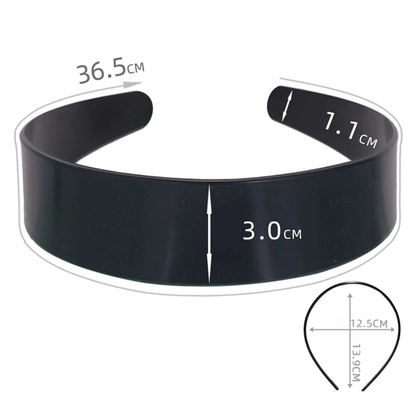 Unisex Metal Wavy Spring Hair Hoop Black Non Slip Outdoor Sports Headbands For Women Men Simple Hairband Face Washing Headdress