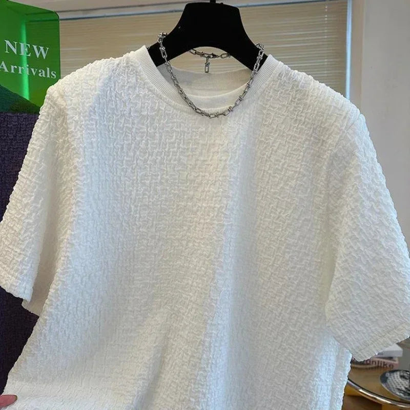 Men's Casual T-Shirt – Loose Breathable Quick-Dry Korean Top