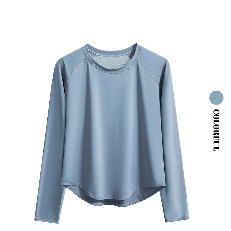 Women's Yoga Top – Long Sleeve Quick Dry Sportswear | Breathable, Flexible Workout Tee