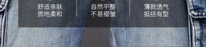 Denim Shorts Men – Casual Summer Knee Length Jean Shorts with Multiple Pockets