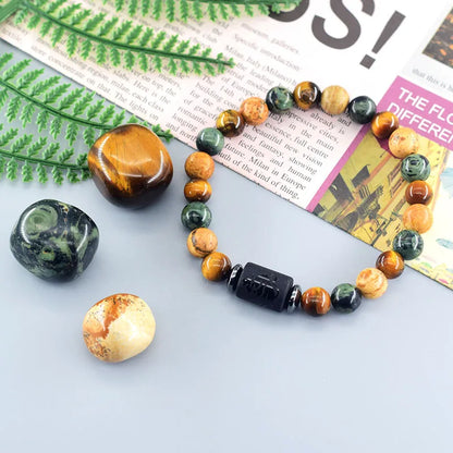 12 Zodiac Constellation Signs Bracelets for Men Women Real Natural Tiger Eye Stone Bead Bracelet Leo Taurus Charm Couple Jewelry