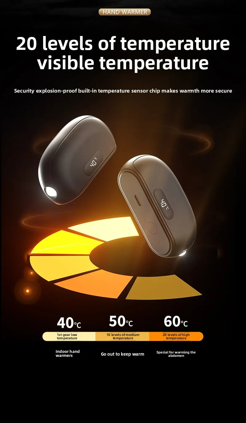Mini 2-In-1 Magnetic Detachable Hand Warmer Charging Heat Pack Cute Gift For Girlfriend And Best Friend