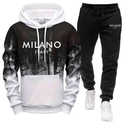 Mens Set/Hoodie/Pants Italy Fashion Hoodie and Sweatpants Fall Winter Casual Sports Tracksuit Outdoor Hooded Jogger Outfit S-4XL