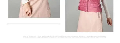 2026 White Duck Down Jacket Women Vest Autumn Winter Sleeveless Waistcoat Warm Lightweight Puffer Jacket Female Tops Outwear
