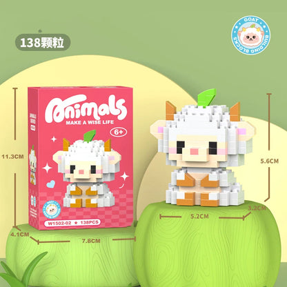 Micro Building Blocks - Creative Animal Brick Set | DIY Mini Construction Toys Kit