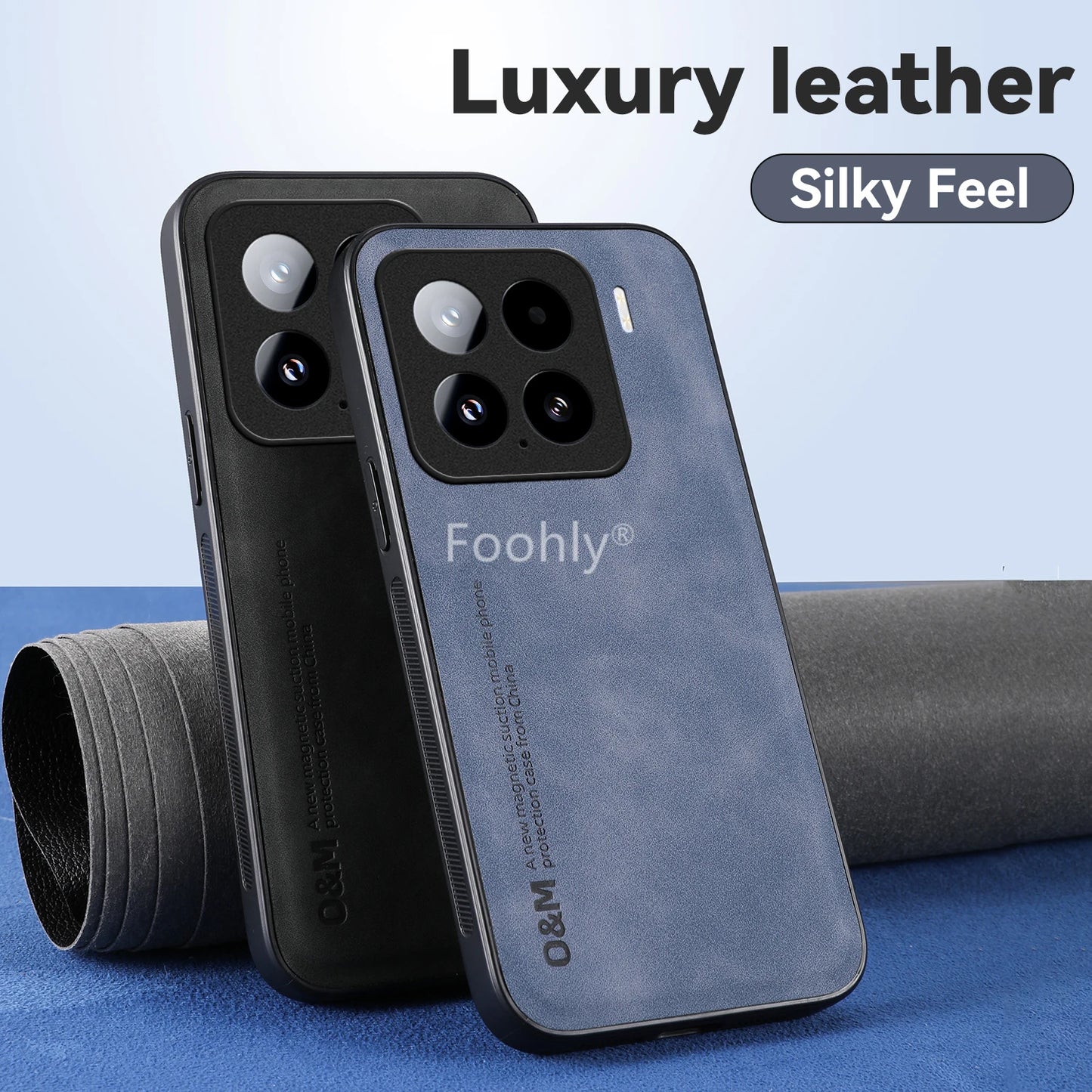 Nubuck Leather Shockproof Magnetic Case for Xiaomi 17T Pro 5G Mi 15T Protective Cover Back Shell Coque Funda