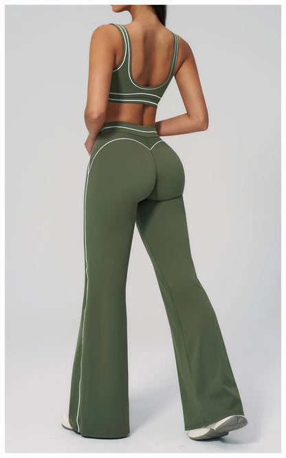 Fitness Suit 2PCS Yoga Set Women's Tracksuit Sports Outfits Gym Running Push Up Sportswear Legging Athletic Wear Workout Clothes