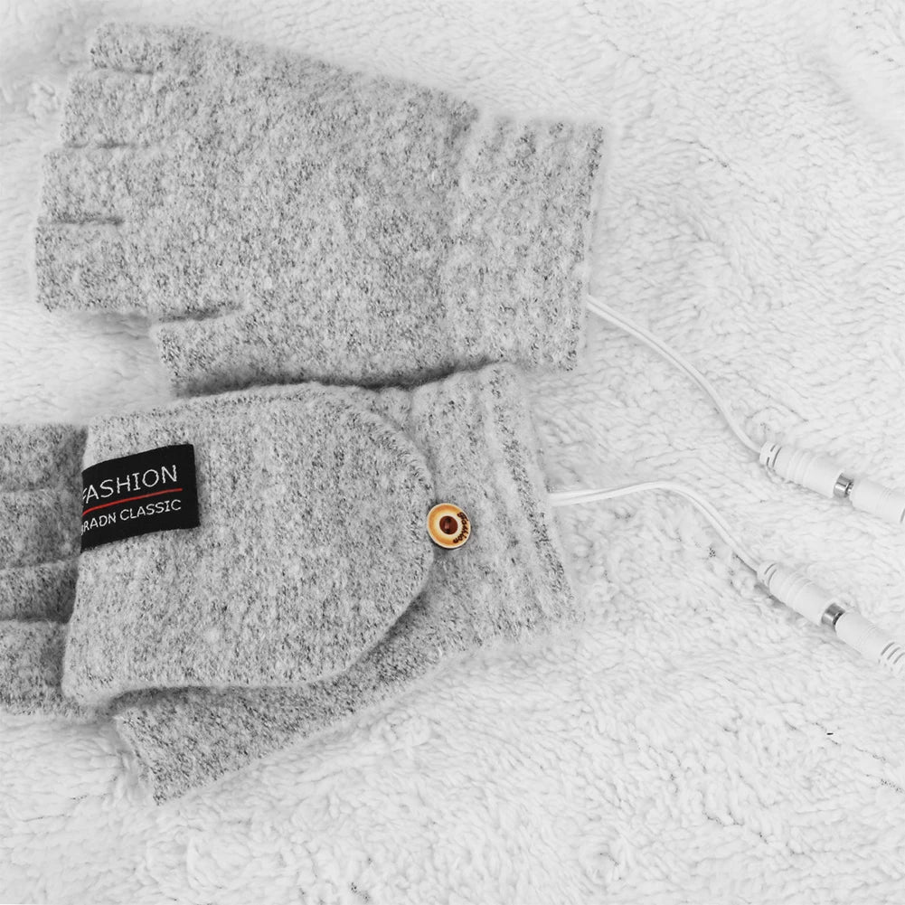 Electric Heating Gloves Hand Warmer Gloves Heater Rechargeable USB Reusable Laptop Suitable for Sports Skiing Winter Warm Gloves