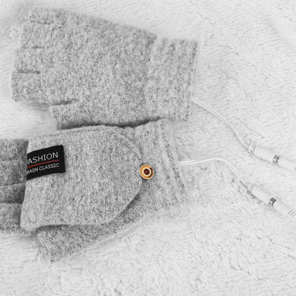 Electric Heating Gloves Hand Warmer Gloves Heater Rechargeable USB Reusable Laptop Suitable for Sports Skiing Winter Warm Gloves