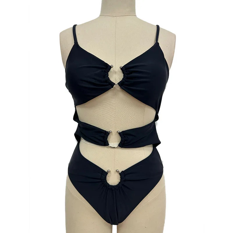 CHNMR One Piece Swimsuit for Women, Hollow Out Bathing Suit, Beach Backless Monokini, Female Brazilian Swimming Suits, New, 2024