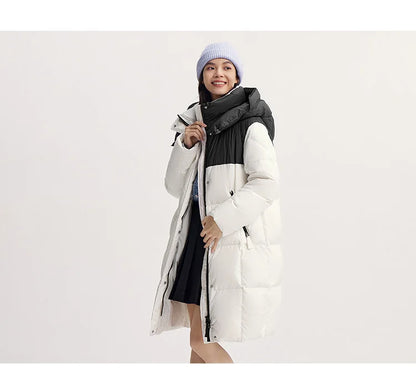 Semir Down Jacket Women Long Length Waterproof Oil-proof Stain-proof 2026 New Winter Detachable Hooded Winter Clothing Coats