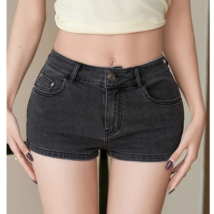 American Sle Hot Girl Low Waist Hip Enhancing Denim orts Women Summer New Slimming Small Size Versatile Hot Pants