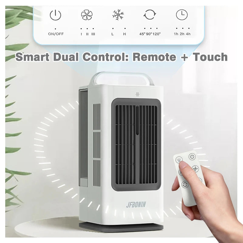 1700ml 3-IN-1 Mini Portable Air Cooler with Infrared remote control 120 degree swing air conditioner 3-speed Household Desk