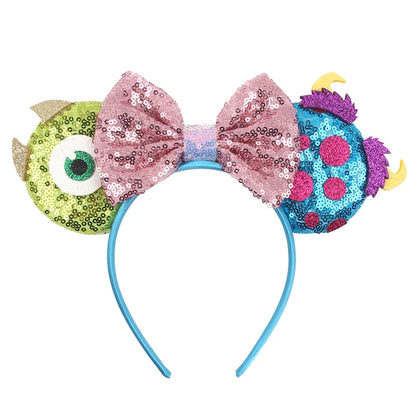 Disney Mouse Ears Headband - Glitter Cosplay Hair Accessories for Boys  Girls